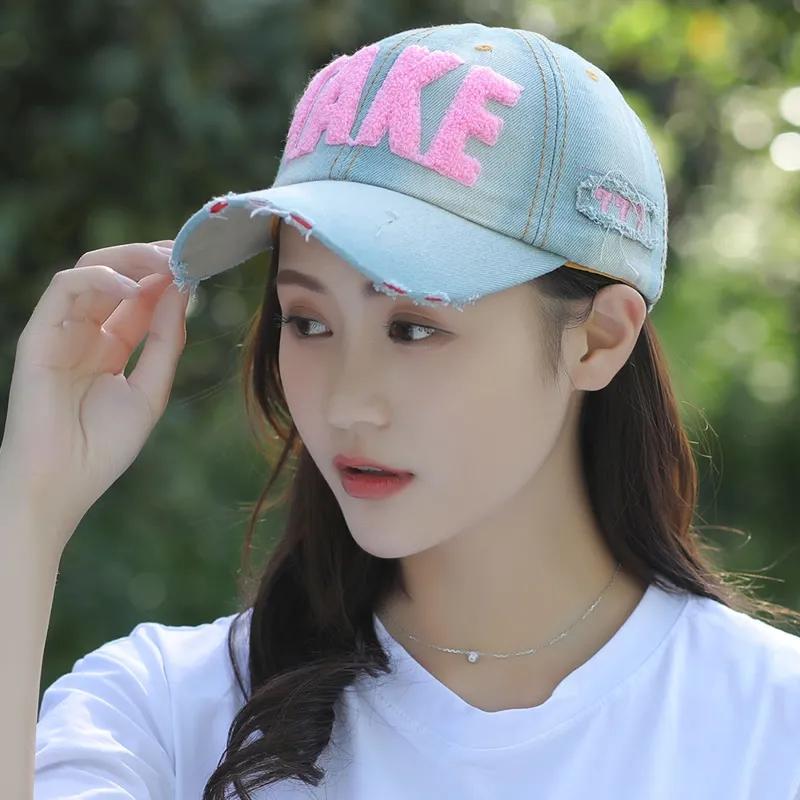 Cowboy Take Embroidered Hat Women's Spring Autumn All-match Street Outdoor Sunshade Hat Adjustable Baseball Cap Sports Sunscreen Peaked Cap