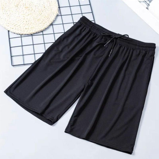 Summer Ice Silk Comfortable Soft Cool Casual Shorts Men's Ultra-thin Breathable Loose Quick-drying Sports Five-point Pants