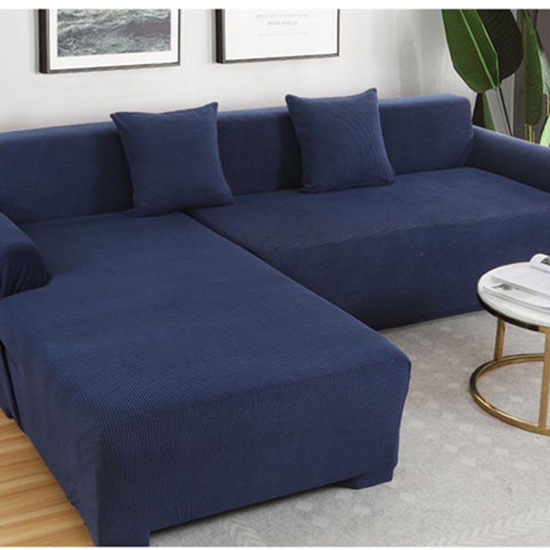 L Shaped Sofa Covers Living Room Sectional Chaise Longue Slipcover Stretch Covers for Corner Sofa