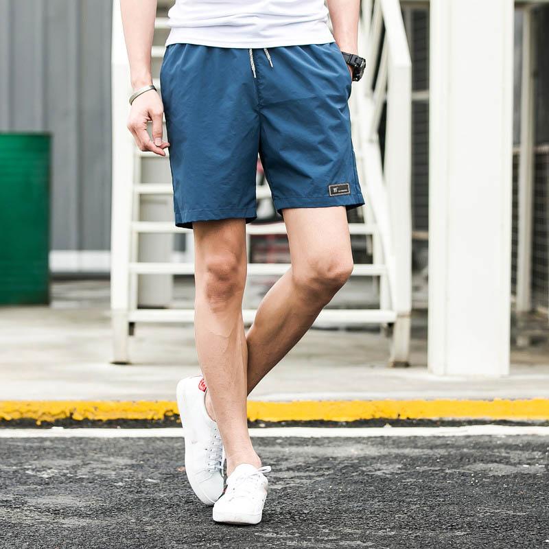 Summer Men's Shorts Straight-tube Breathable Micro-elastic Shorts Casual Loose and Comfortable Sports Five-point Pants