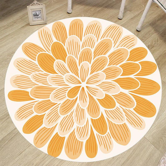 3D printed Round Carpet for Living Room Carpet Bedroom Bedside Thickened Round Floor Mats Non-slip Floor Mats