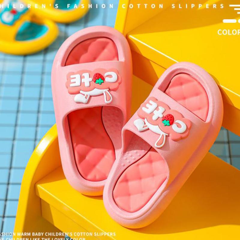 Children's Slippers Summer Girls Princess Shoes Cartoon Slippers Soft Soles Indoor Baby Bathroom Bath Sandals  Slippers