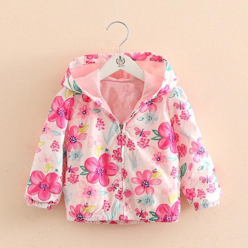 Baby Girl Lovely Rabbit Cartoon Jacket Hoodie Long Sleeve Windbreaker Children Clothing