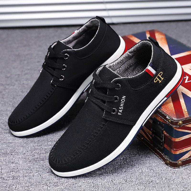 Spring Casual Men's Canvas Shoes Trend Old Beijing Cloth Shoes Korean Style Breathable Shoes