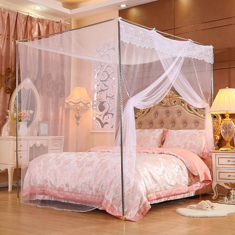 Encrypted Tying Rope Installation Single Door Mosquito Net Princess Wind Bed Household Single Double Floor Mosquito Net Anti-mosquito