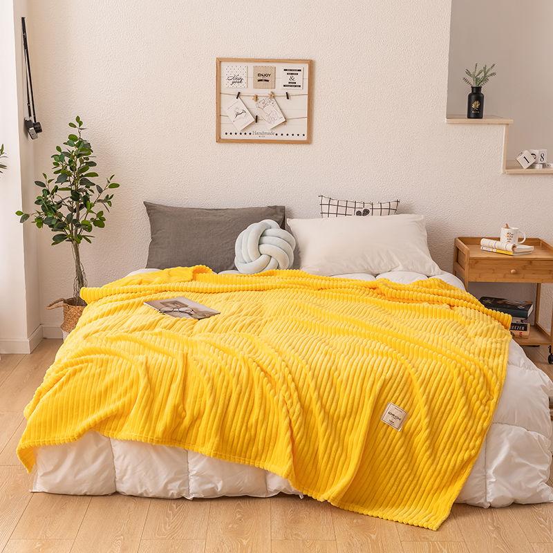 Skin-friendly Flannel Blanket Warm Napping Leisure Blanket Towel Blanket Single Double Summer Thin Blanket