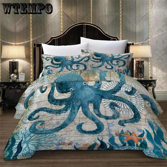 3D Octopus Bedding Set Duvet Cover Sets for Twin Full Queen King Bed Bedline Home