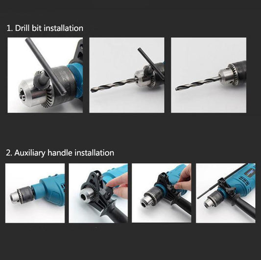 1380W Impact Drill Electric Drill Plug-in Electric Screwdriver Motor for Drilling Cutting and Grinding