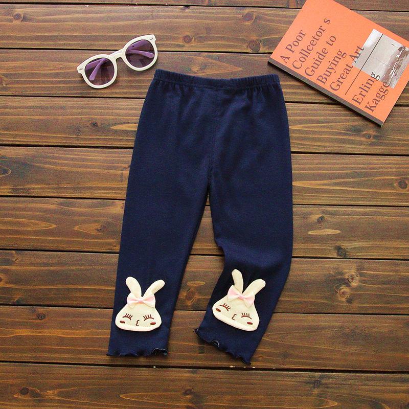 Girls' Leggings Spring and Autumn Thin Children's Trousers Wear 1-2-3 Years Old Stretch Pants Pure Color Casual Pants