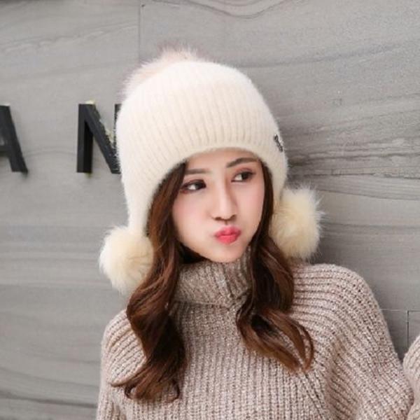 Trendy wild hat Windproof hat Autumn winter Warm hat Thick hat Fashion Woman hat Plush Cotton hat