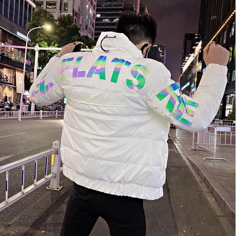 Winter Bright Cotton-padded Jacket Men's Korean Version of The Trend of All-match Stand-up Collar Jacket Thick and Handsome Short Padded Jacket