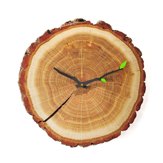 Creative Wood Pattern Mute Household Original Wooden Clocks Living Room Dining Room Creative Wall Clock