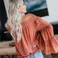 Chiffon Blouse Flare Long Sleeve Off Shoulder Tops Solid Color Top Women Loose T-shirts Summer Plus Size Casual Sexy Shirt Female Puff Sleeve Shirts