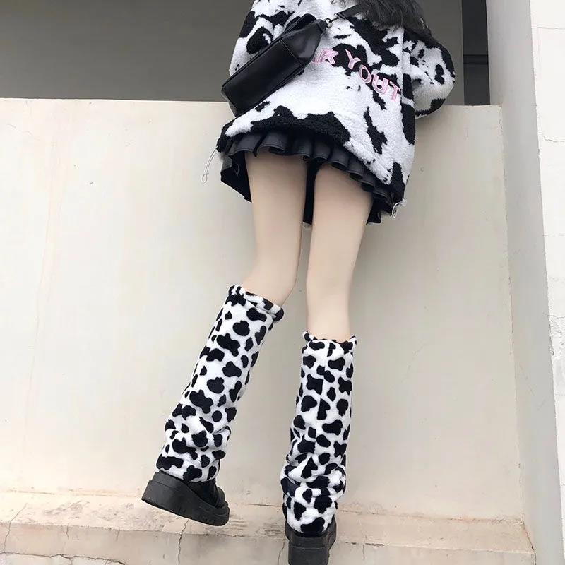 Dairy Pile of Stacks of Women's Autumn and Winter Warm Calf Set Japanese Soft Socks Lamb Hair Animal Striped Spicy Socks