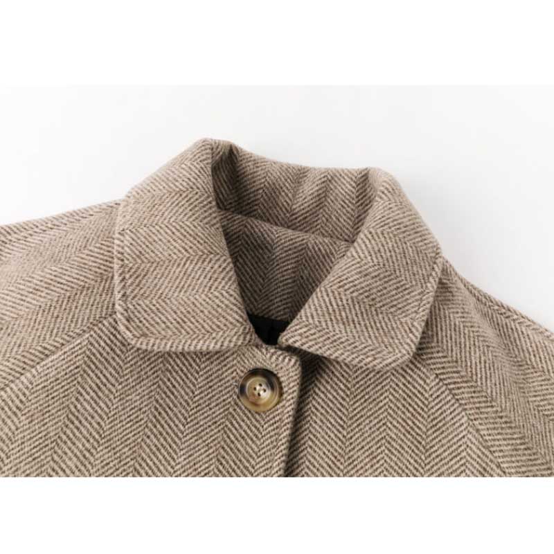 Autumn and Winter Woolen Coat, Women's Woolen Coat, Mid-length and Thin Temperament