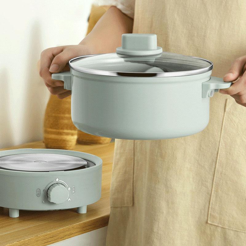 Split Electric Pan Household Steaming and Boiling Electric Pot Noodle Pot Multi-function Electric Boiling Pots and Utensils