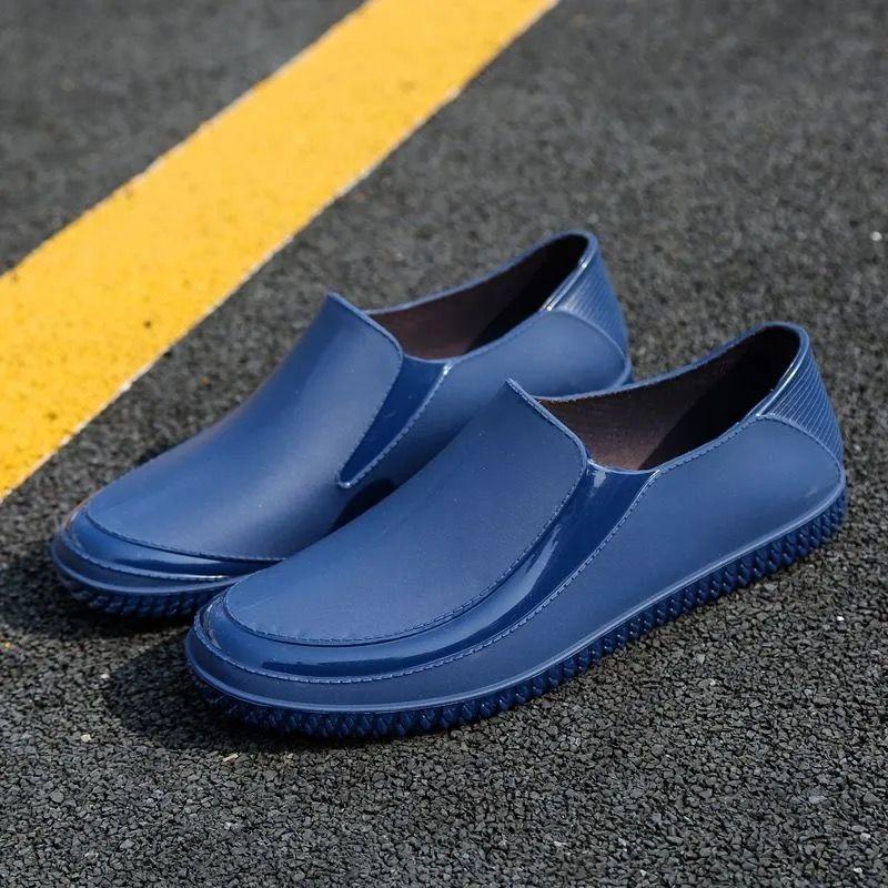 Low-cut Rain Boots Men's Waterproof Non-slip Fashion Short-tube Rubber Shoes Water Shoes Kitchen Four Seasons Work Shoes Men's Rain Boots