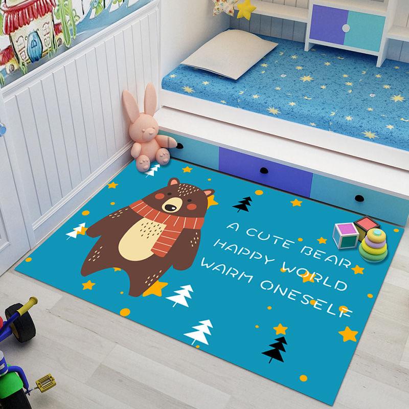 Living Room Home Children Crawling Mat Cute Cartoon Bedroom Room Bedside Carpet