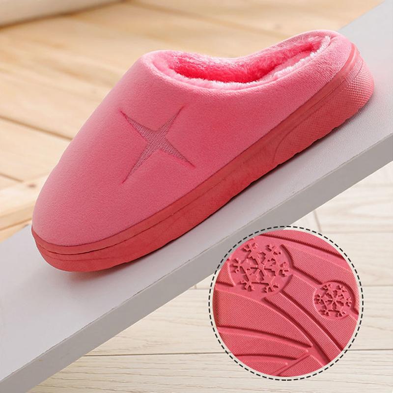 Soft Plush Cotton Cute Slippers Shoes Couple Unisex Non-Slip Floor Indoor Home Furry Slippers Women Shoes For Bedroom