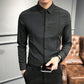 Men's White Shirt Fashion Handsome Long-sleeved Shirt Non-iron Stretch Slim Fit Formal Shirt