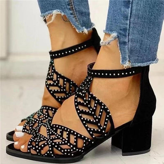 Women Summer Wedge Sandals Fashion Fish Mouth Pumps Sexy Hollow Out Shoes