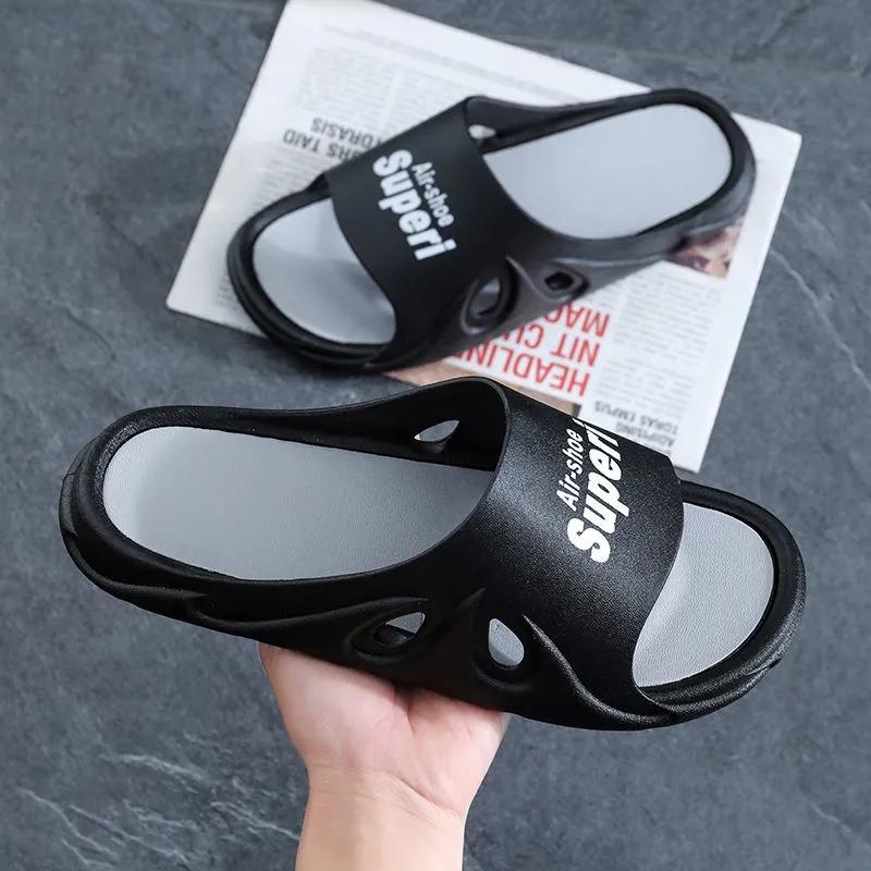 Men's and Women's Same Style Slippers Summer Couple Thick Bottom Bathroom Slippers Indoor Home Boys Slippers Go Out Non-slip Flip Flops