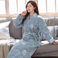 Mother's Pajamas Winter Three-layer Thickened Nightgown Quilted Jacket Middle-aged Elderly Women's Home Wear Nightgowns Warm Suit Oversize