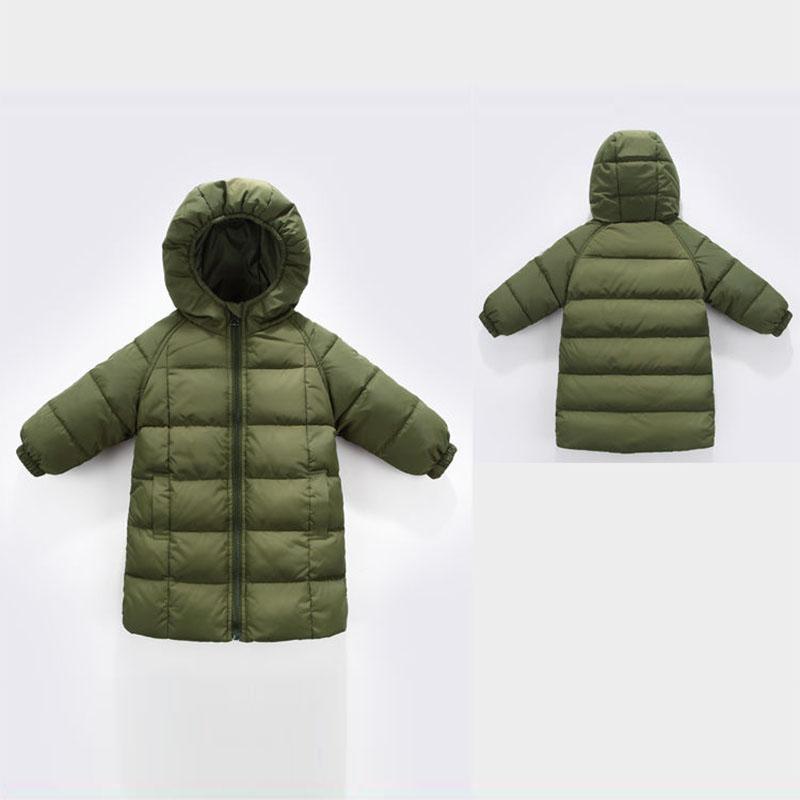 Children's Down Jackets Long Section for Boys Girls Thicken Children's Winter Coats for Children with Hooded Babies and Infants Children's Clothing