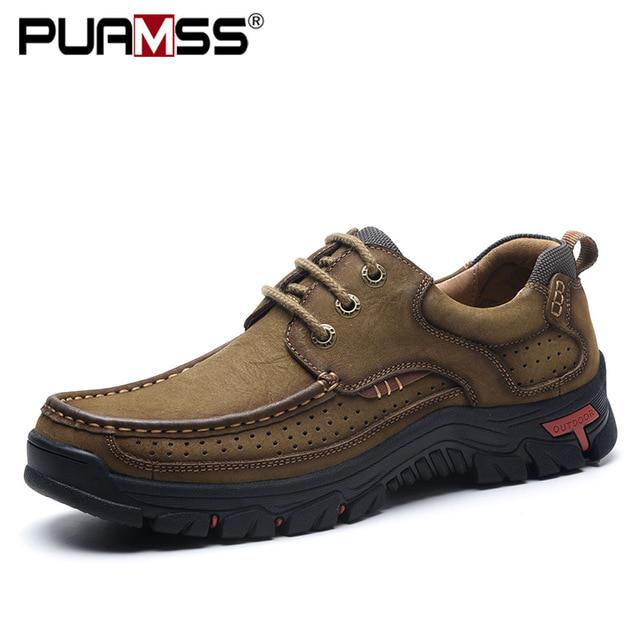 Men Shoes Genuine Leather Men Flats Loafers High Quality Outdoor Men Sneakers Male Casual Shoes