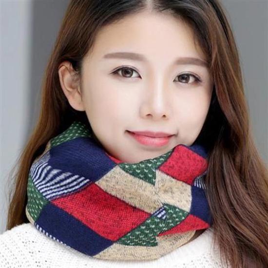 Scarf Women Men Winter Warm Infinity 1 Circle Cable Knit Cowl Neck Scarf Shawl