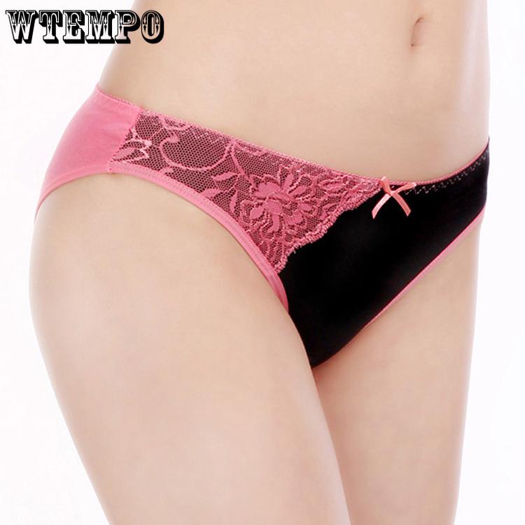 Women Underwear Cotton Sexy Lace Low Waist Ladies Panties Knickers Briefs Lingerie 6 pcs/Lot