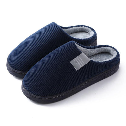 Women Autumn and Winter Cotton Slippers Indoor Non-slip Soft Bottom Warmth Month Shoes Simple Plush Half-pack with Floor Mop