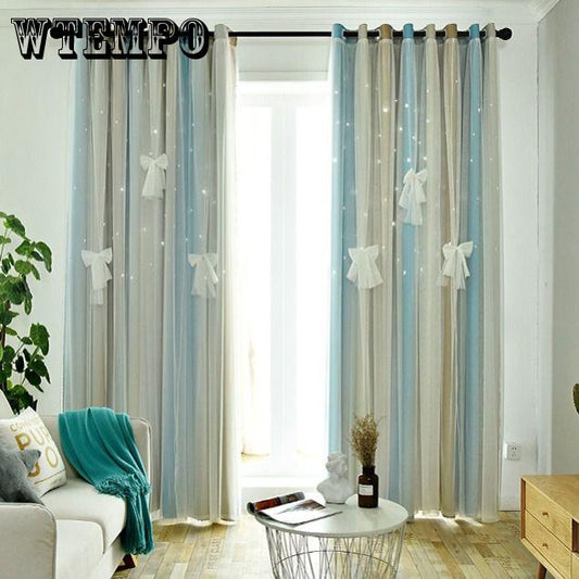 WTEMPO Design Window Curtains Drapes Curtain Finished Living Room Bedroom Floating Curtain