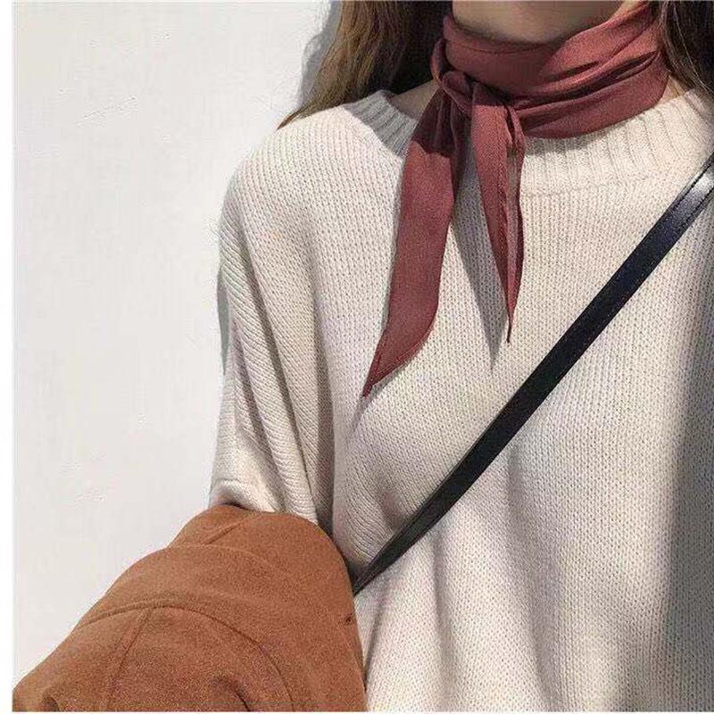 Autumn and Winter Casual Sweaters Solid Color Round Neck Loose Bottoming Shirt Knitted Pullover Women's Top