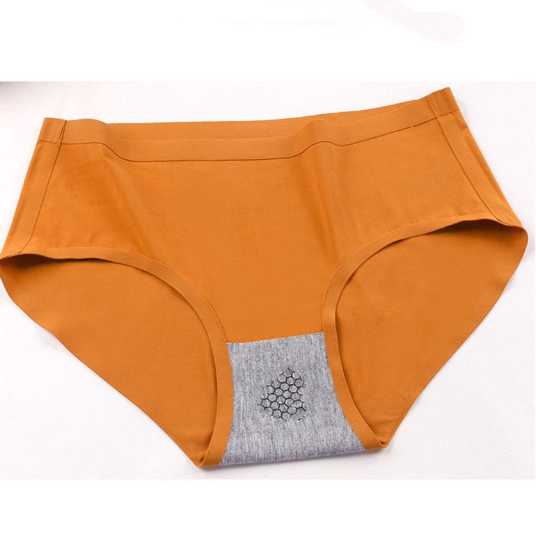 3Pcs/Set Women's Daisy Panties Female Seamless Ice Silk Mid-waist Underpants Ladies Cotton Crotch Briefs