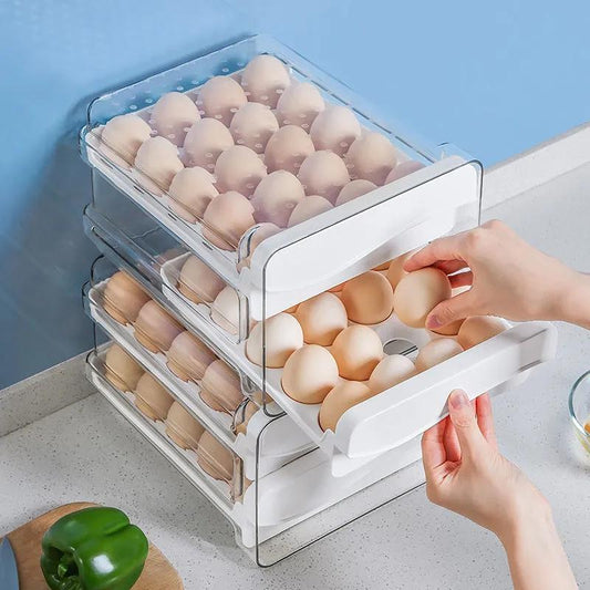 Refrigerator Egg Storage Box Fresh-keeping Box Kitchen Egg Box Finishing Box Large-capacity Special Egg Tray Drawer Type Egg Box