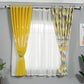 Nordic Minimalist Modern Bedroom Bay Window Curtain Children's Room Short Curtain Half Curtain Blackout Curtain Finished