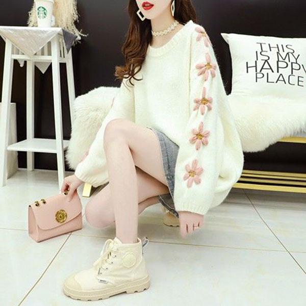 Autumn and Winter Loose Sweater Fashion Casual Jacket Korean Style Simple Young Women's Bottoming Shirt