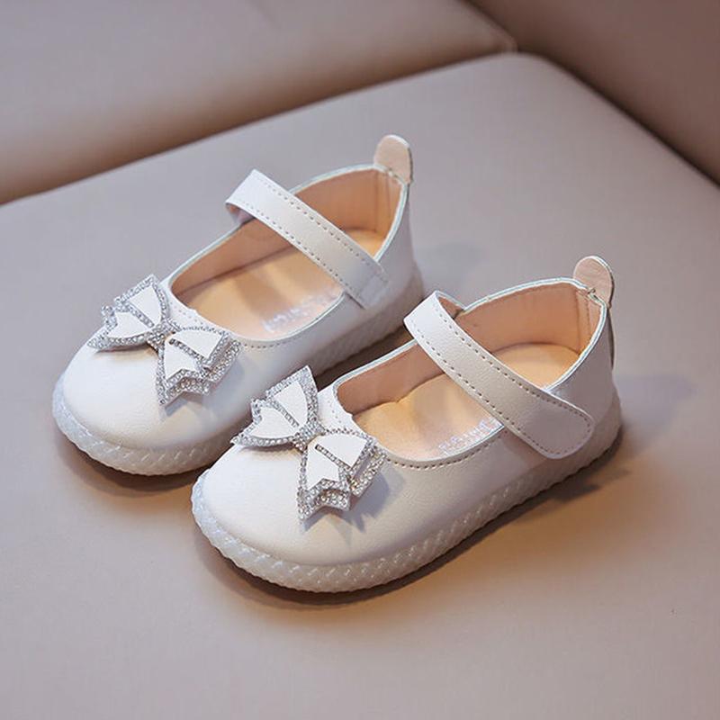 Children Shoes Girls Flat Heel Princess Dance Sandals Kids Shoes Glitter Leather Fashion Girls Party Dress Wedding Shoes