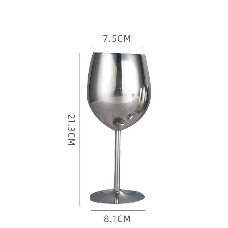 Personalized Wine Glasses Stainless Steel Metal Wineglass Bar Wine Glass Champagne Cocktail Drinking Cup Charms Party Supplies