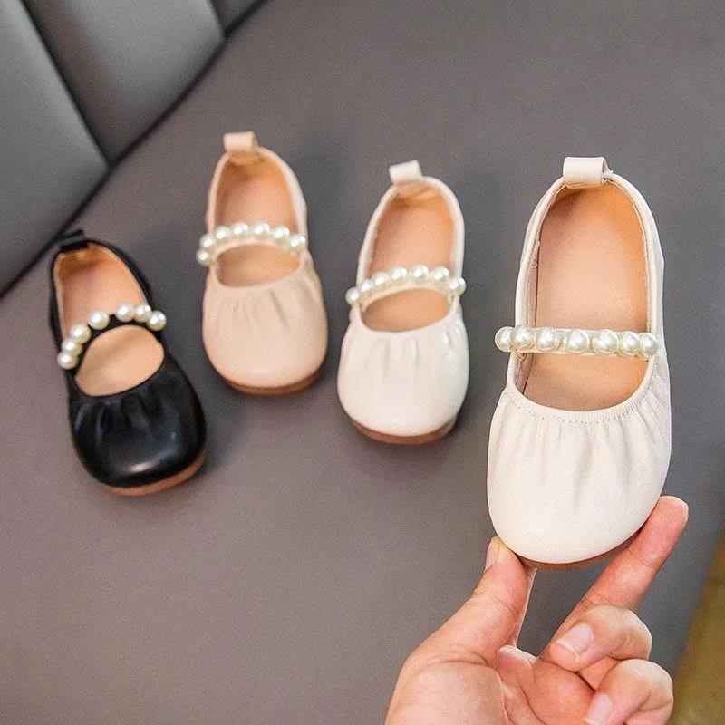 Girl's Leather Summer Shoes Little Girl's Princess Shoes Spring and Autumn Ladle Shoes Children's Soft Sole Baby Lovely Shoes