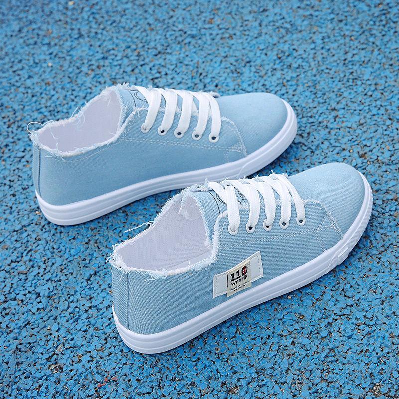 Women Non-slip Denim Shoe Tennis Canvas Shoes for Girls Sneakers Classic Breathable Shoes