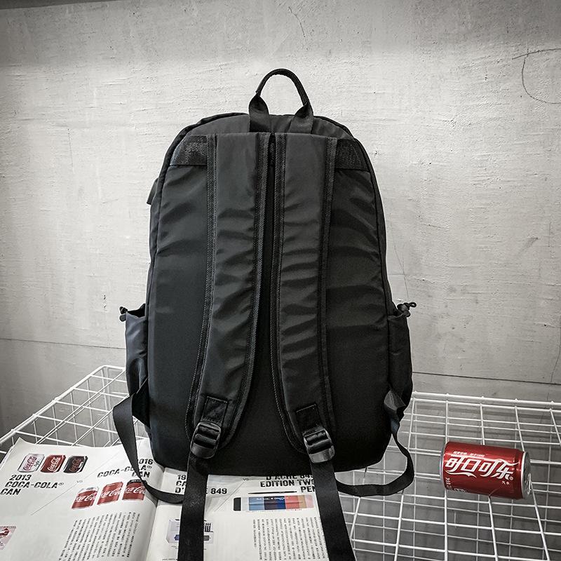 Canvas Backpack Men Women USB Mouthphone Hole Waterproof Travel Bag Student Book Computer Bags