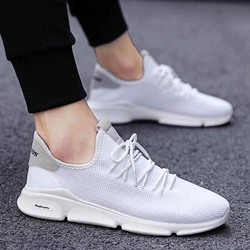 Plus Size 39-44 Summer Men Mesh Sneakers Anti-Slippery Breathable Basketball Running Shoes Non-slip Comfortable Increase Shoeses