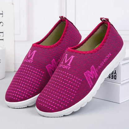 Spring and Autumn Cloth Shoes Women's Singles Soft-soled Non-slip Middle-aged Mother's Shoes with A Pedal