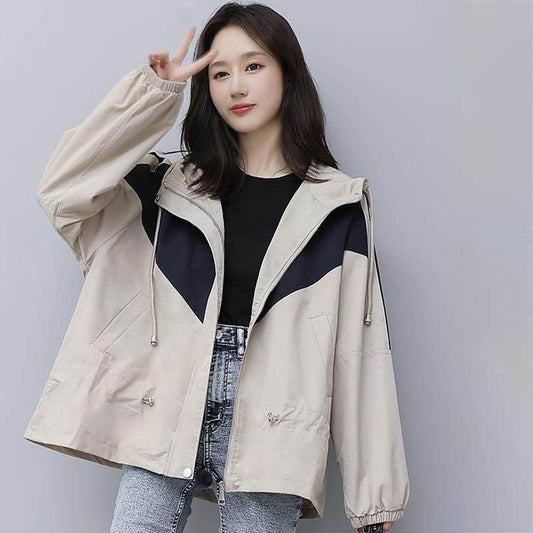 Women's Short Windbreaker Spring and Autumn Style Korean Fashion Loose Casual Short Jacket Women