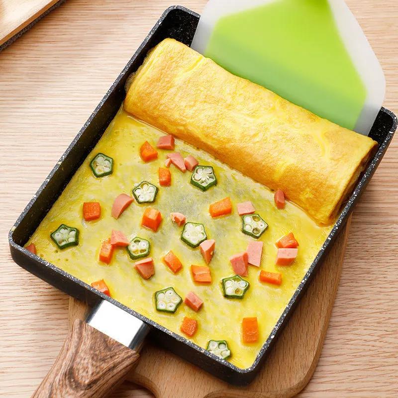 Japanese Style Tamagoyaki Square Pan Non-stick Thick Egg Burnt Household Omelet Breakfast Pan Maifan Stone Small Frying Pan