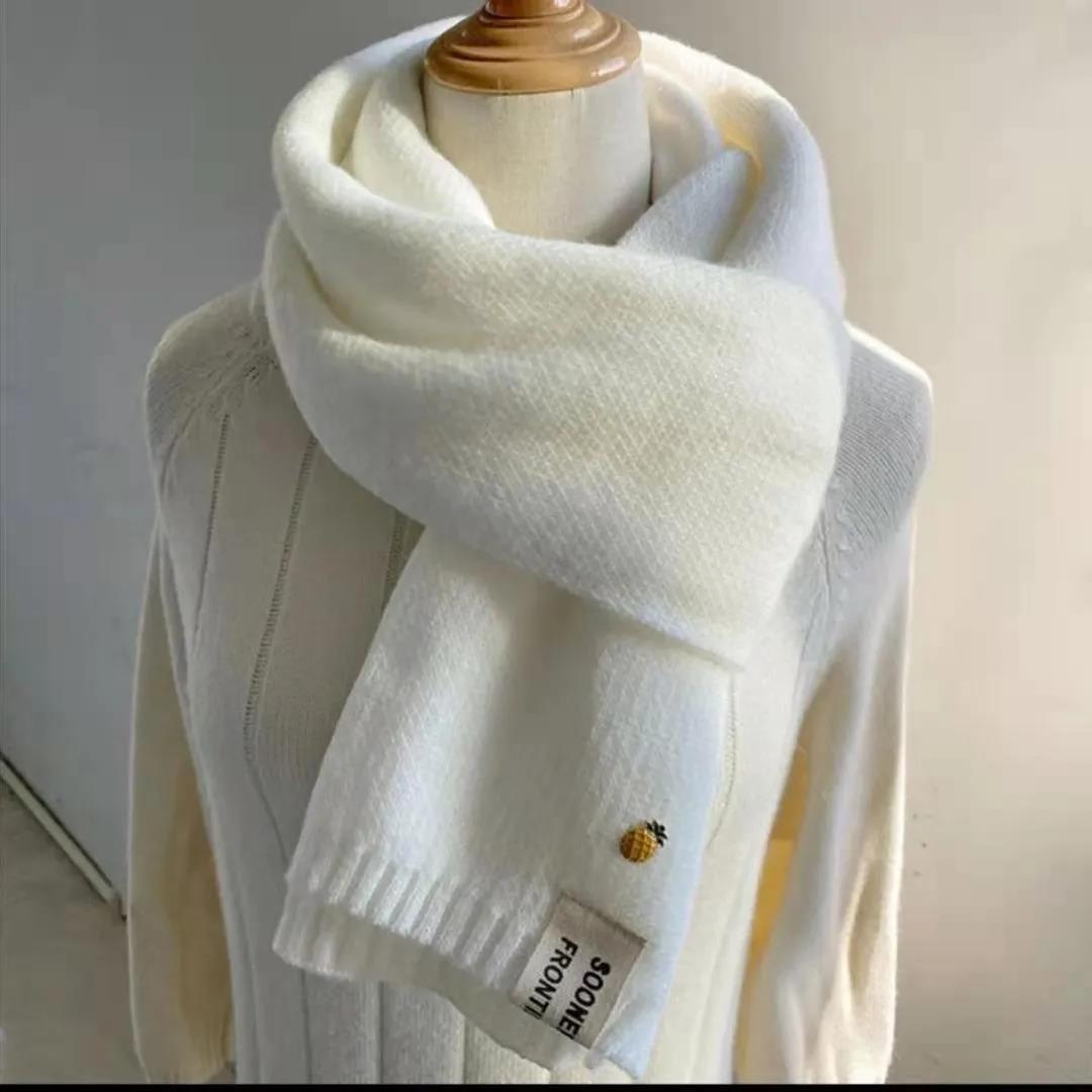 Autumn and Winter Women's Scarf Imitation Cashmere Thickening Fashion Warm Scarf Pure Color Wild Scarf Shawl