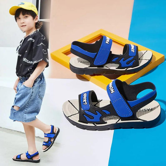 Children's Sandals Boys' Summer Soft Sole Casual Sandals Anti-slip Outdoor Beach Flat Sandals