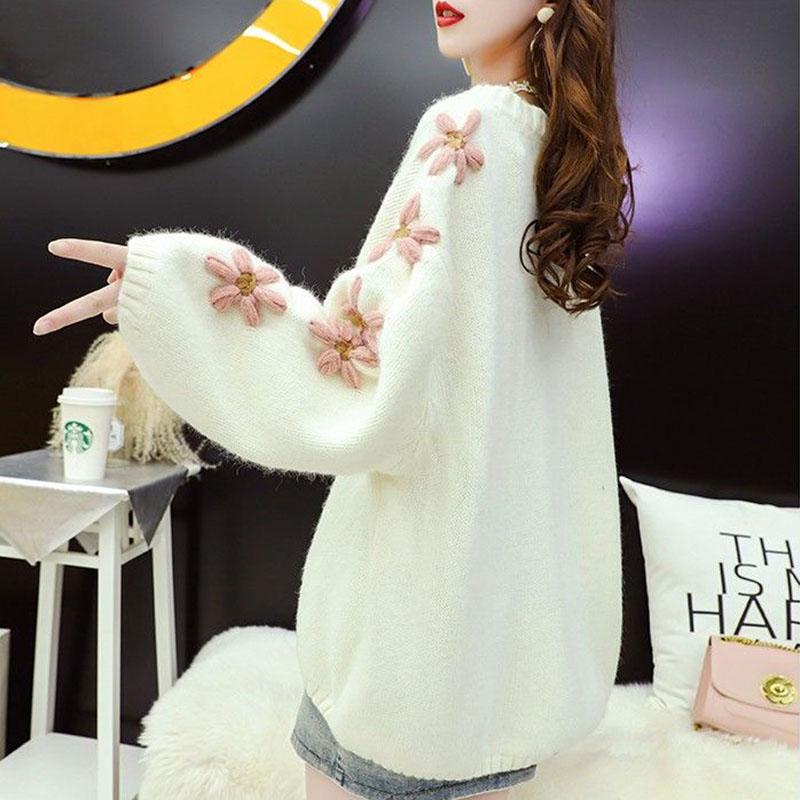 Autumn and Winter Loose Sweater Fashion Casual Jacket Korean Style Simple Young Women's Bottoming Shirt